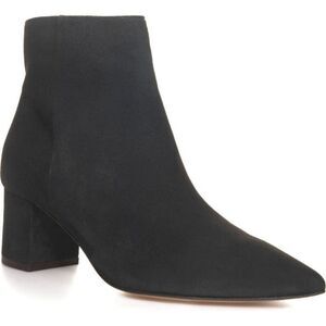 NEW L'Agence Jeanne Block Heel Charcoal Black Bootie Size 38